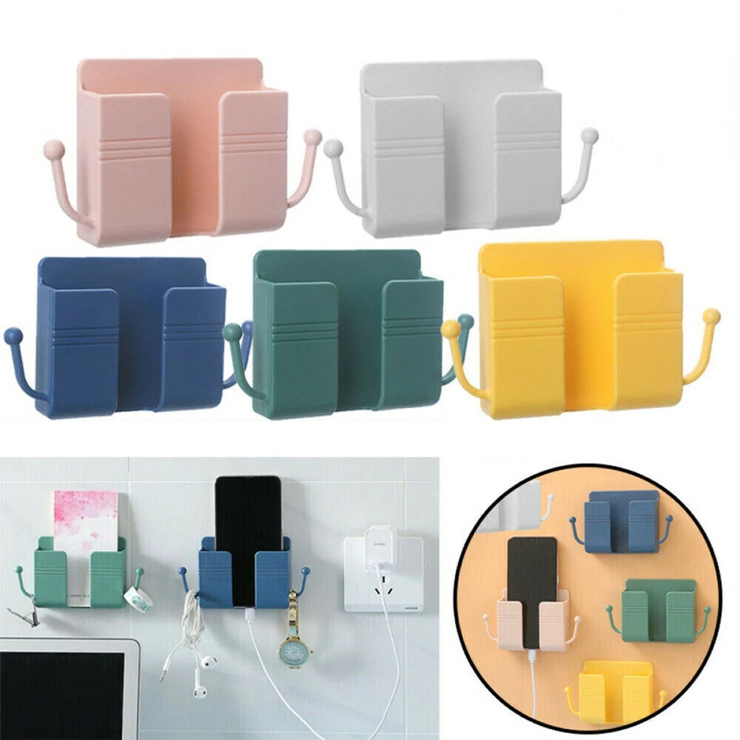 Wall Mounted Storage Box Organizer (Pack of 4)