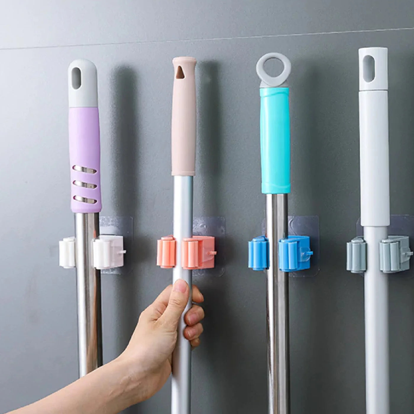 Mop and Broom Holder (4 Pcs Pack)