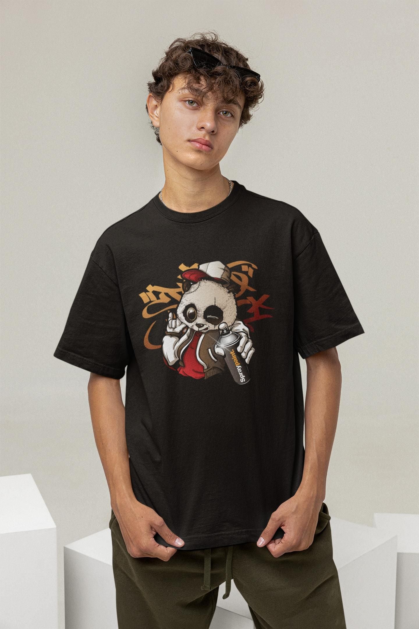 Calm Down Cotton Blend Printed Half Sleeves Mens Round Neck T-Shirt