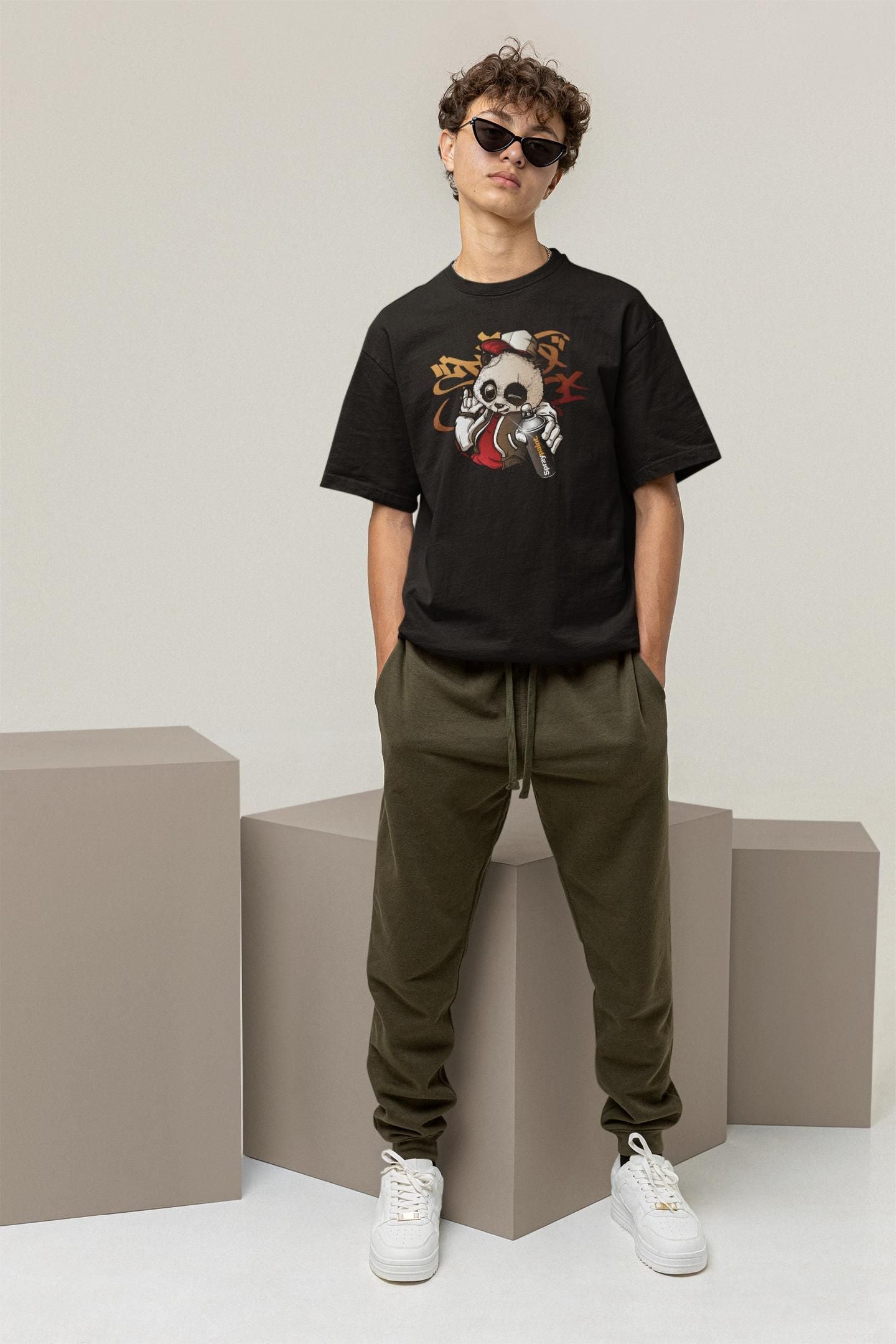 Calm Down Cotton Blend Printed Half Sleeves Mens Round Neck T-Shirt