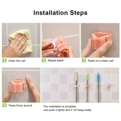 Mop and Broom Holder (4 Pcs Pack)