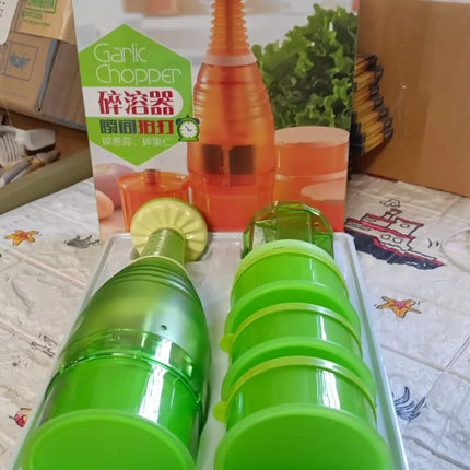 Food Chopper & Dicer – Manual Hand Press Mincer for Chopping Onions, Garlic, Veggies, Nuts | Easy to Use & Clean