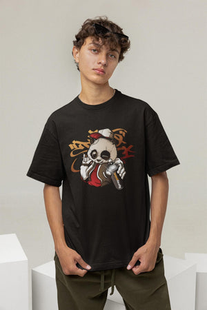 Calm Down Cotton Blend Printed Half Sleeves Mens Round Neck T-Shirt