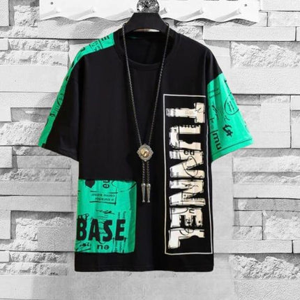 Cotton Printed Half Sleeves Pocket Style Round Neck Mens T-Shirt