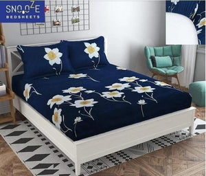 Fitted Bedsheet Contrast Pillow Cover Set(360 degree elastic)